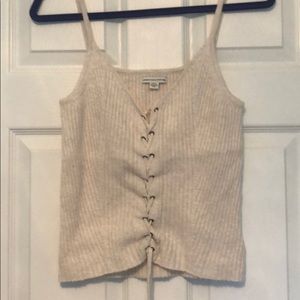 White sweater tank top